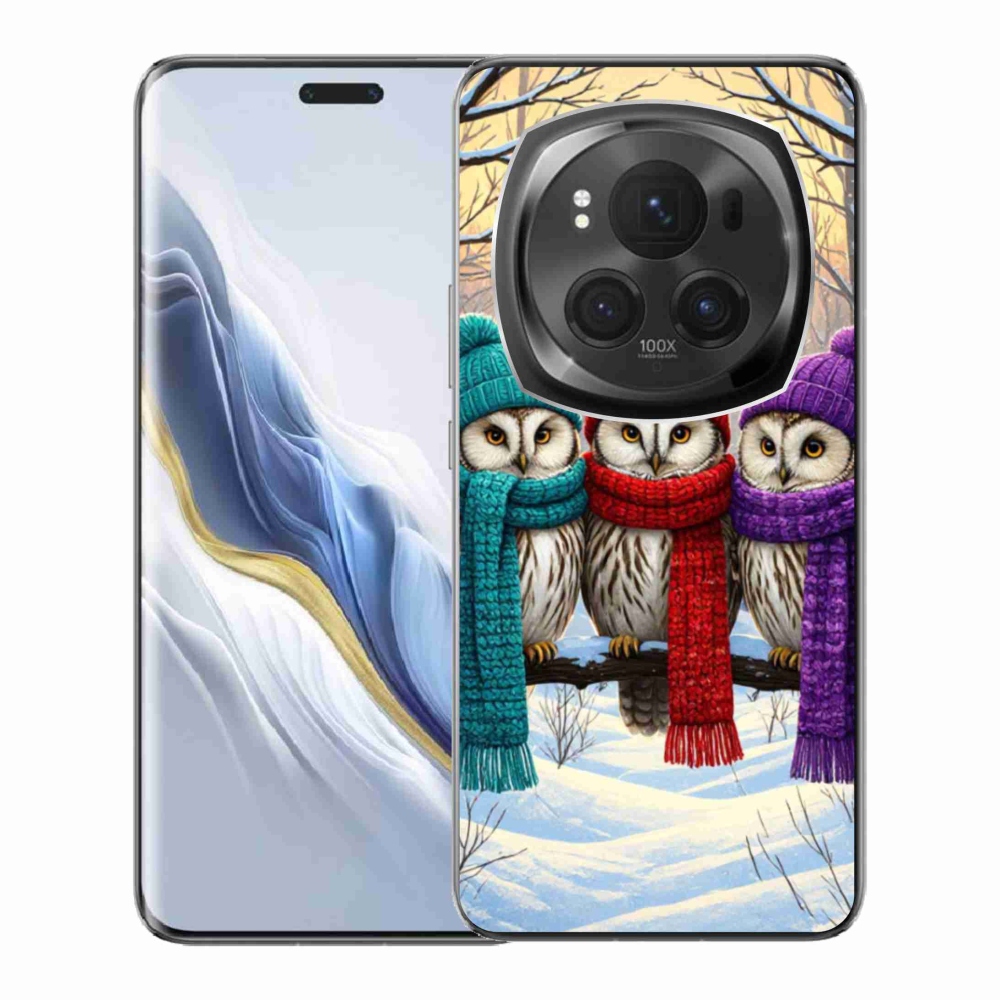 Gélový kryt mmCase na Honor Magic 6 Pro 5G - soví priatelia