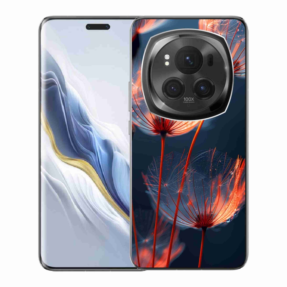 Gélový kryt mmCase na Honor Magic 6 Pro 5G - svetielkujúce páperie