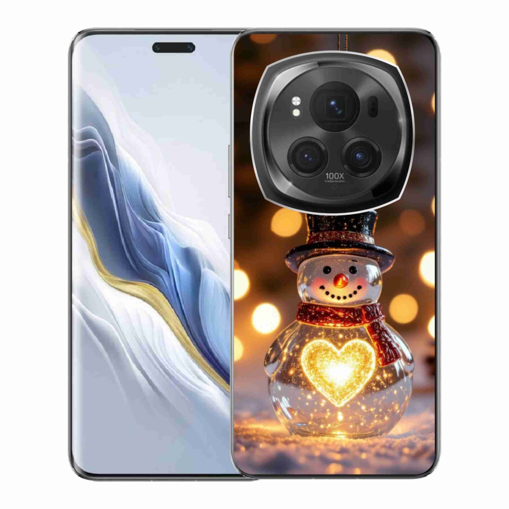 Gélový kryt mmCase na Honor Magic 6 Pro 5G - svietiaci vianočný snehuliak