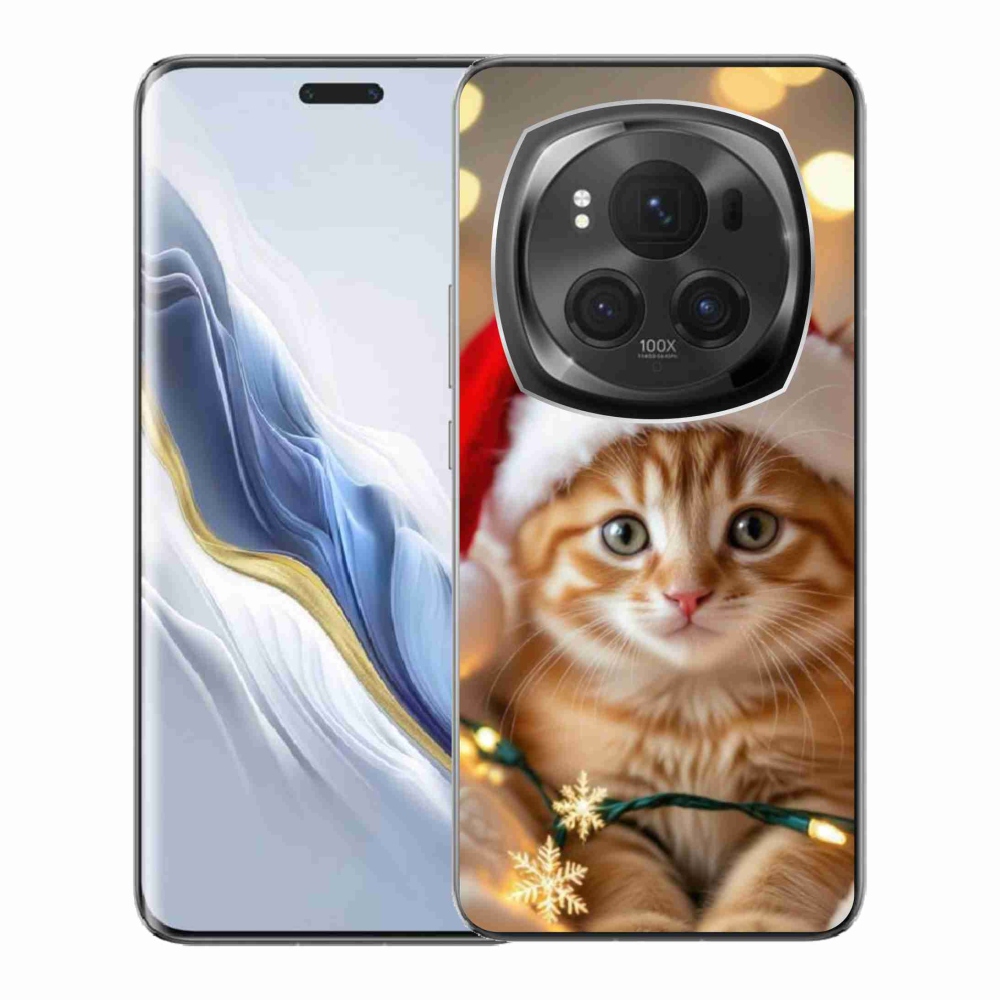 Gélový kryt mmCase na Honor Magic 6 Pro 5G - vianočné mačiatko