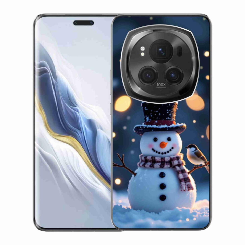 Gélový kryt mmCase na Honor Magic 6 Pro 5G - vianočný snehuliak