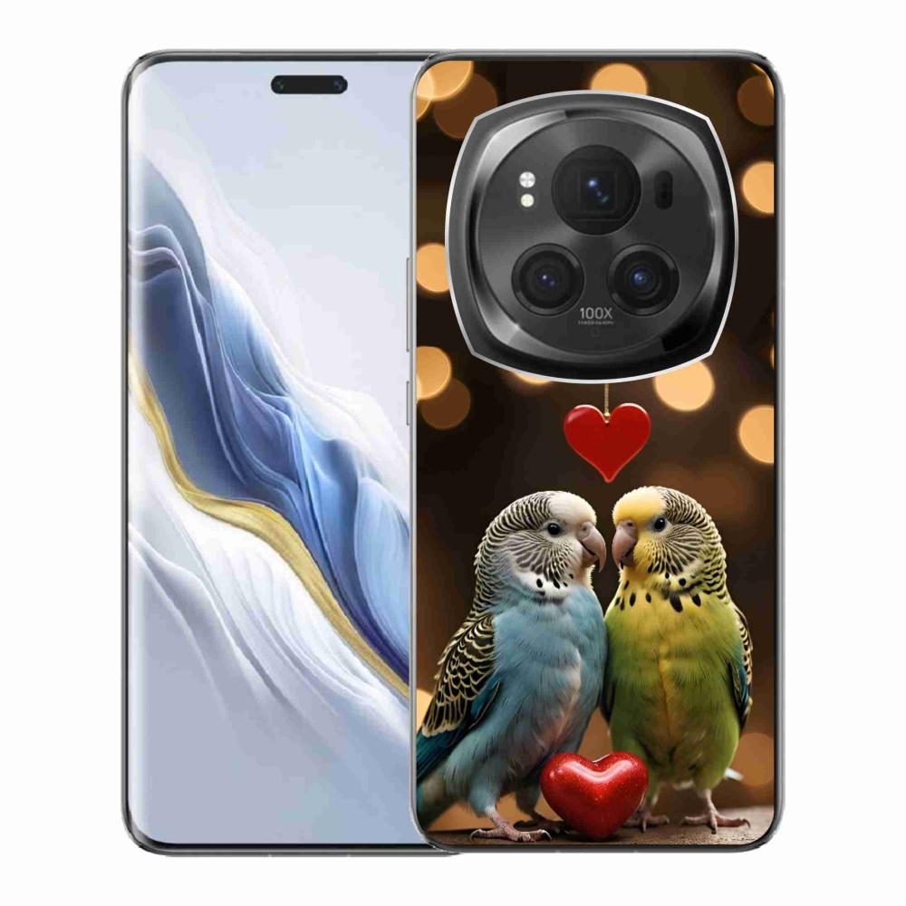 Gélový kryt mmCase na Honor Magic 6 Pro 5G - zamilovaní papagáje