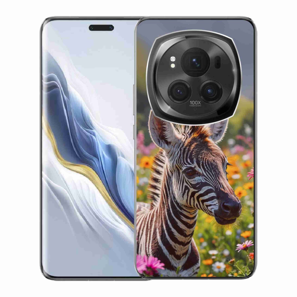 Gélový kryt mmCase na Honor Magic 6 Pro 5G - zebra na lúke