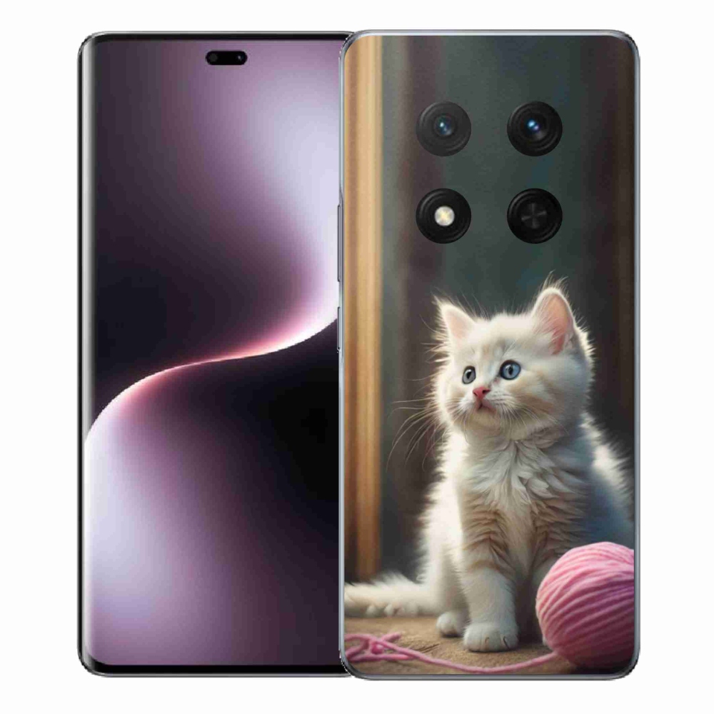 Gélový kryt mmCase na Honor Magic 7 Lite 5G - biele mačiatko 2