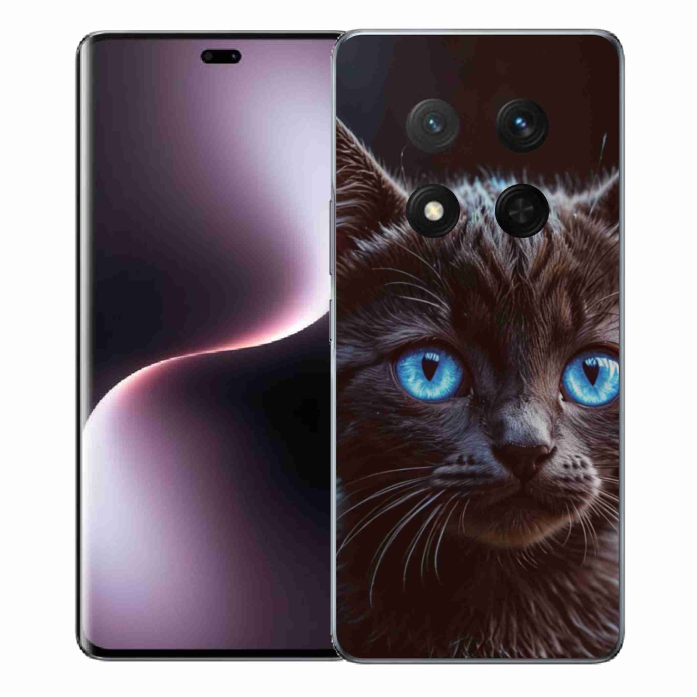 Gélový kryt mmCase na Honor Magic 7 Lite 5G - čierne mačiatko 2