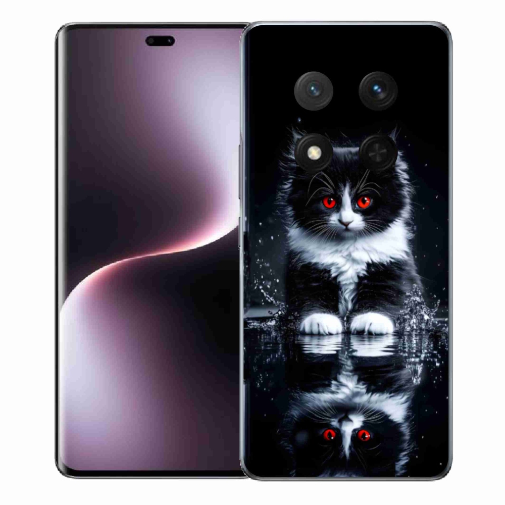 Gélový kryt mmCase na Honor Magic 7 Lite 5G - čiernobiele mačiatko