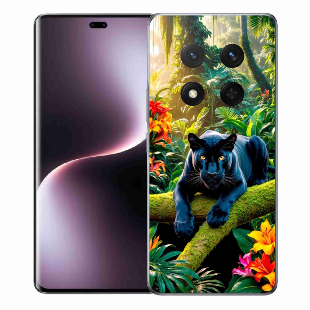 Gélový kryt mmCase na Honor Magic 7 Lite 5G - čierny panter v džungli