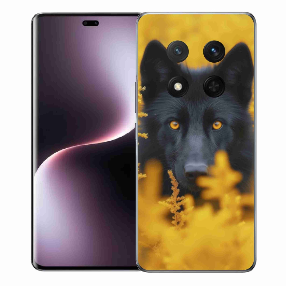 Gélový kryt mmCase na Honor Magic 7 Lite 5G - čierny vlk 2