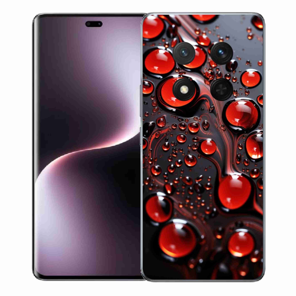 Gélový kryt mmCase na Honor Magic 7 Lite 5G - červené kvapky 2