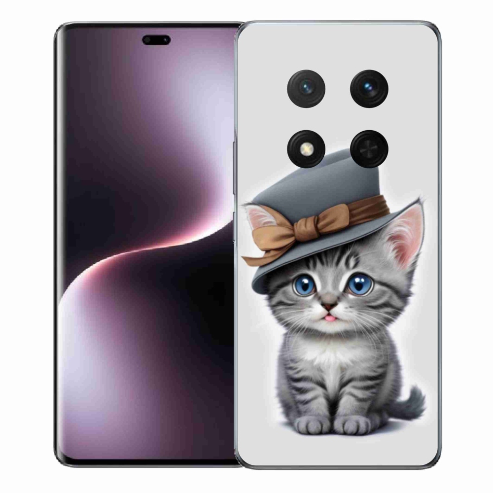 Gélový kryt mmCase na Honor Magic 7 Lite 5G - mačiatko s klobúkom