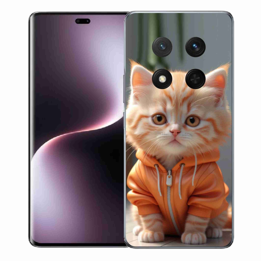 Gélový kryt mmCase na Honor Magic 7 Lite 5G - mačiatko v mikine