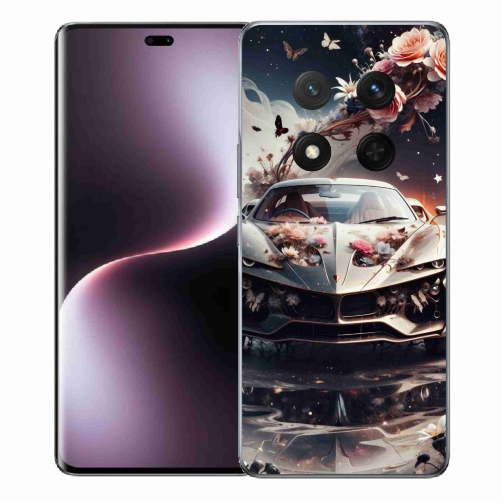Gélový kryt mmCase na Honor Magic 7 Lite 5G - kvetinový športový automobil
