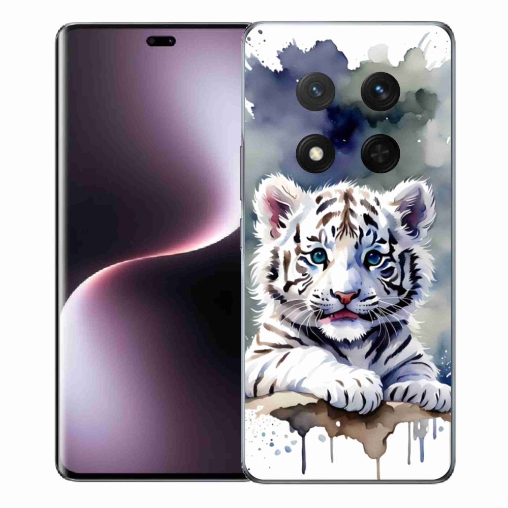 Gélový kryt mmCase na Honor Magic 7 Lite 5G - mláďa bieleho tigra