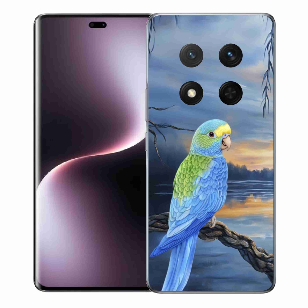 Gélový kryt mmCase na Honor Magic 7 Lite 5G - modrý papagáj