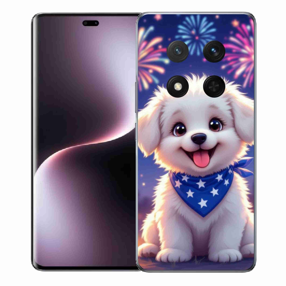 Gélový kryt mmCase na Honor Magic 7 Lite 5G - slávnostné šteňa