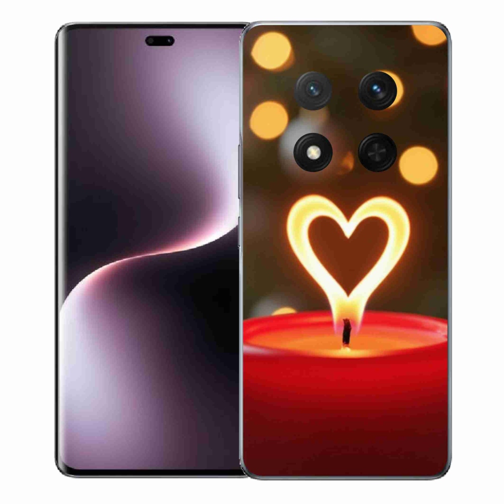 Gélový kryt mmCase na Honor Magic 7 Lite 5G - srdce z plameňa
