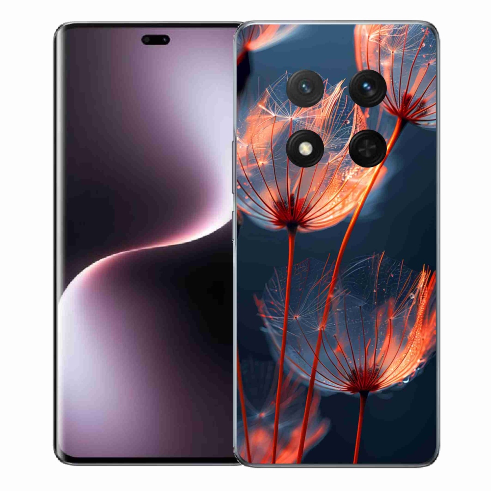 Gélový kryt mmCase na Honor Magic 7 Lite 5G - svetielkujúce páperie