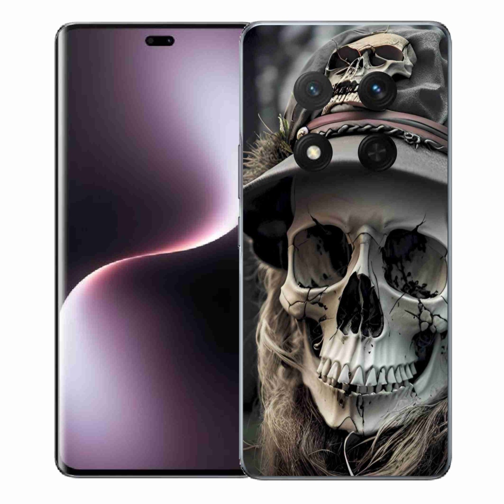 Gélový kryt mmCase na Honor Magic 7 Lite 5G - temná lebka