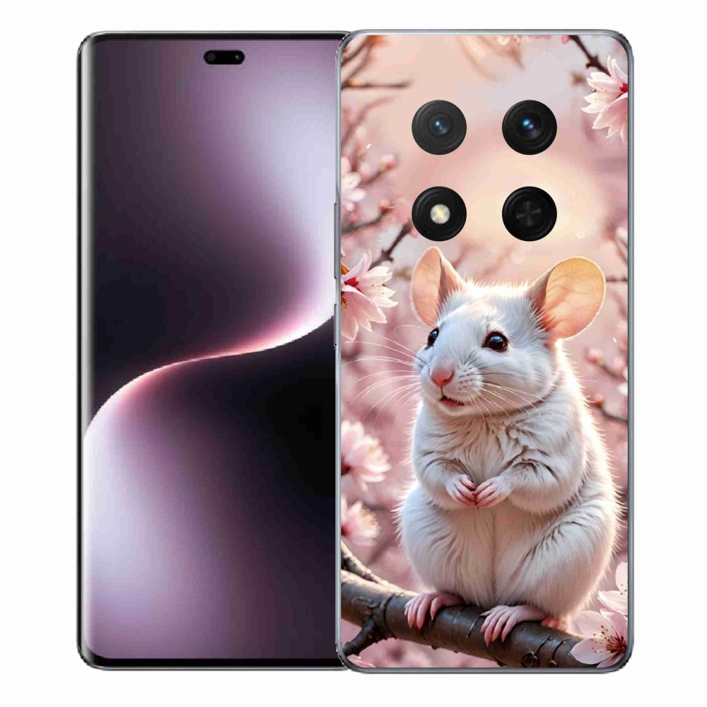 Gélový kryt mmCase na Honor Magic 7 Lite - biela myš na vetve