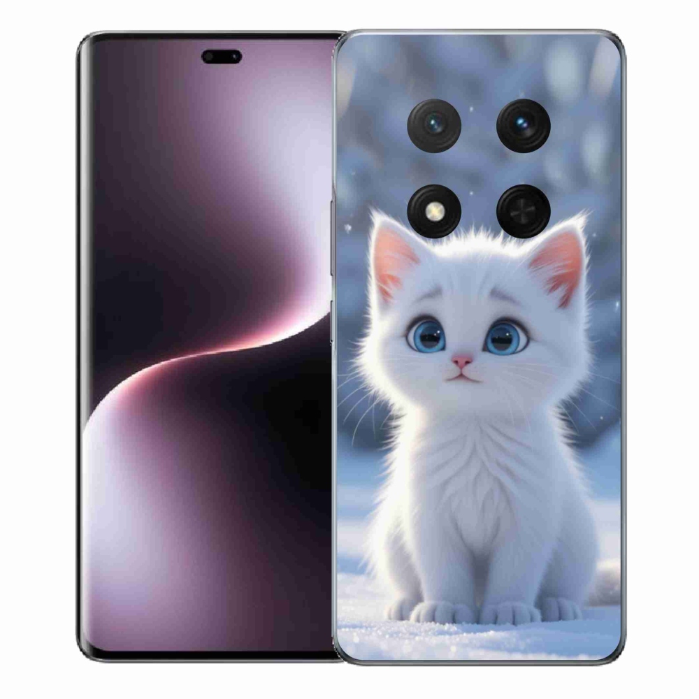 Gélový kryt mmCase na Honor Magic 7 Lite - biele mačiatko 3