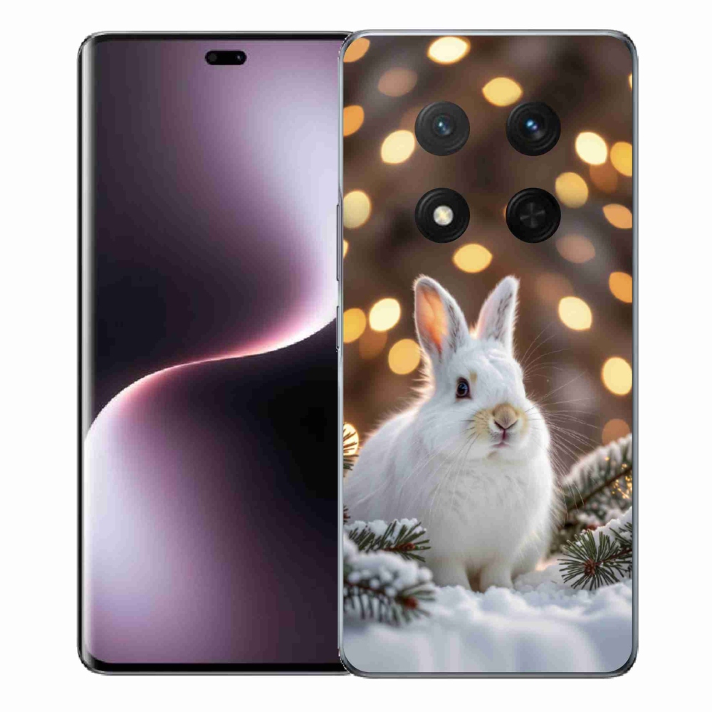 Gélový kryt mmCase na Honor Magic 7 Lite - biely zajac