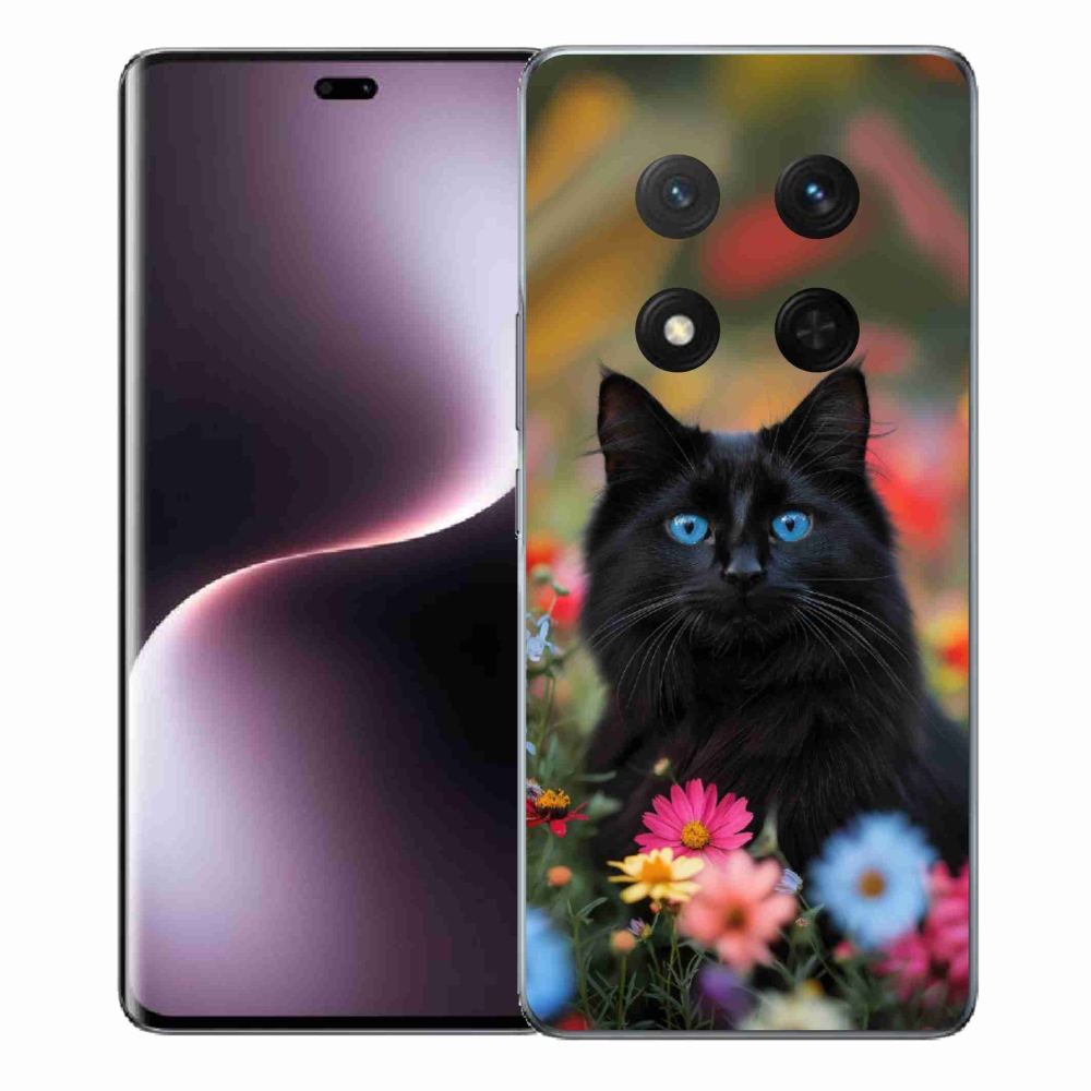 Gélový kryt mmCase na Honor Magic 7 Lite - čierne mačiatko 4
