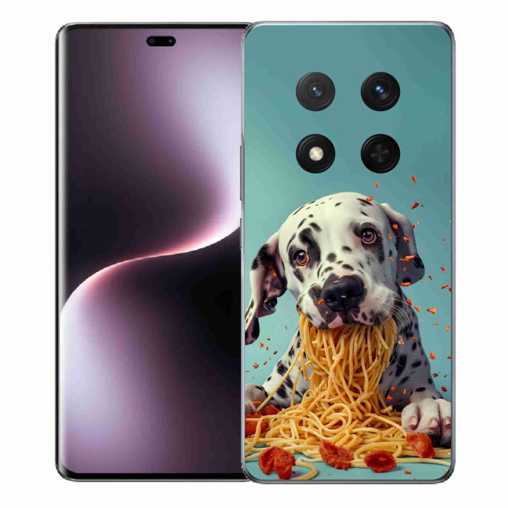 Gélový kryt mmCase na Honor Magic 7 Lite - dalmatín a špagety