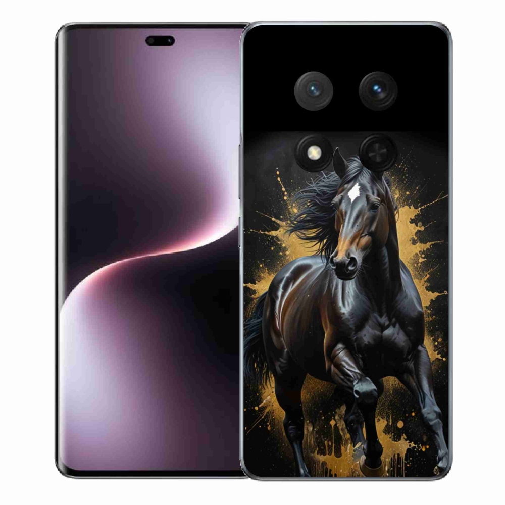 Gélový kryt mmCase na Honor Magic 7 Lite - elegantný čierny žrebec