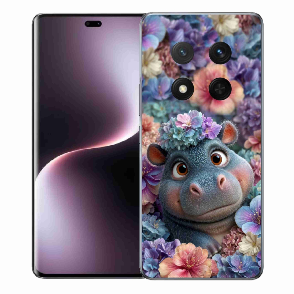 Gélový kryt mmCase na Honor Magic 7 Lite - hrošík v kvetoch