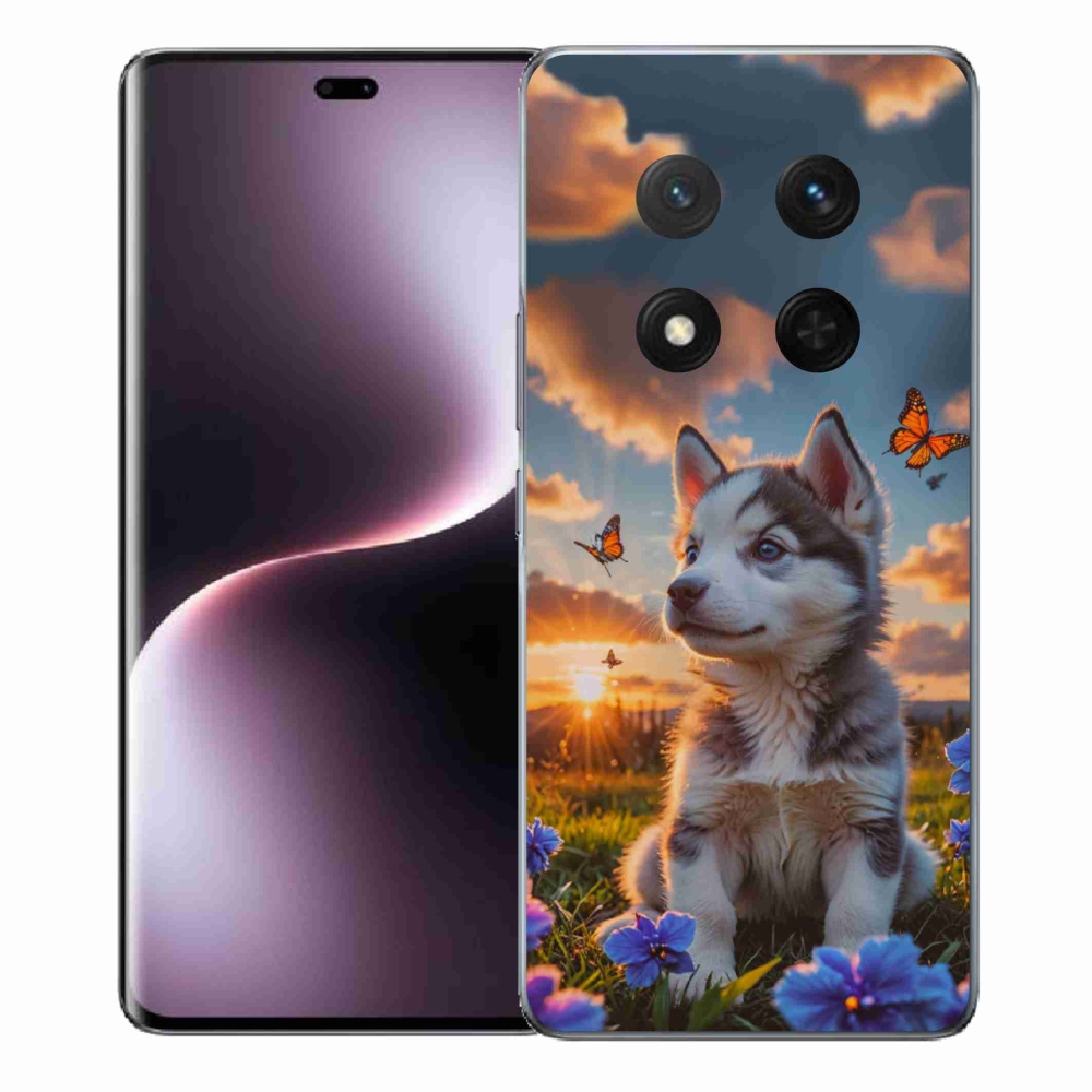 Gélový kryt mmCase na Honor Magic 7 Lite - husky pri západe slnka