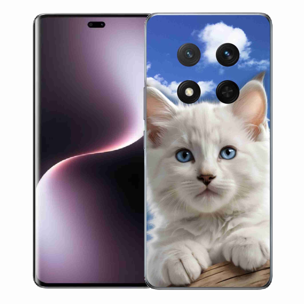 Gélový kryt mmCase na Honor Magic 7 Lite - mačiatko a oblaky