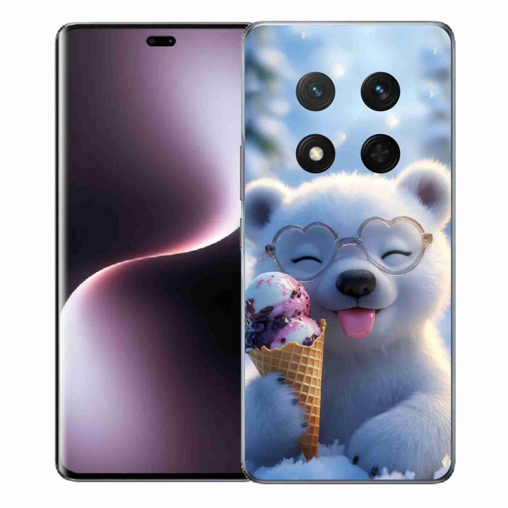 Gélový kryt mmCase na Honor Magic 7 Lite - medvedík so zmrzlinou