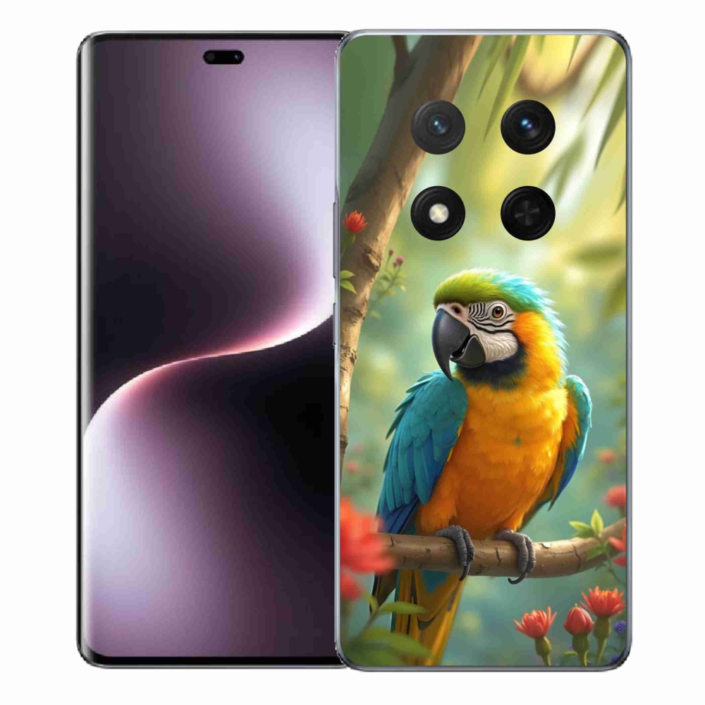 Gélový kryt mmCase na Honor Magic 7 Lite - papagáj ara modrožltá
