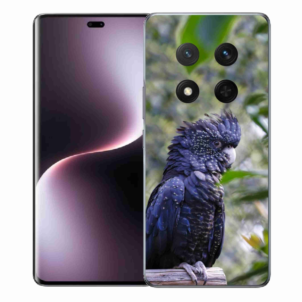 Gélový kryt mmCase na Honor Magic 7 Lite - papagáj kakadu čierny