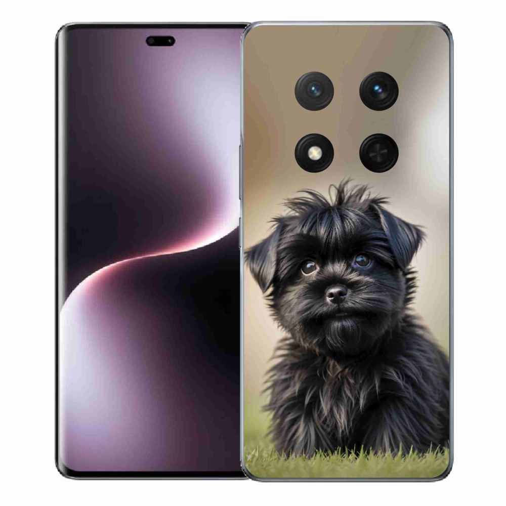 Gélový kryt mmCase na Honor Magic 7 Lite - roztomilý čierny psík