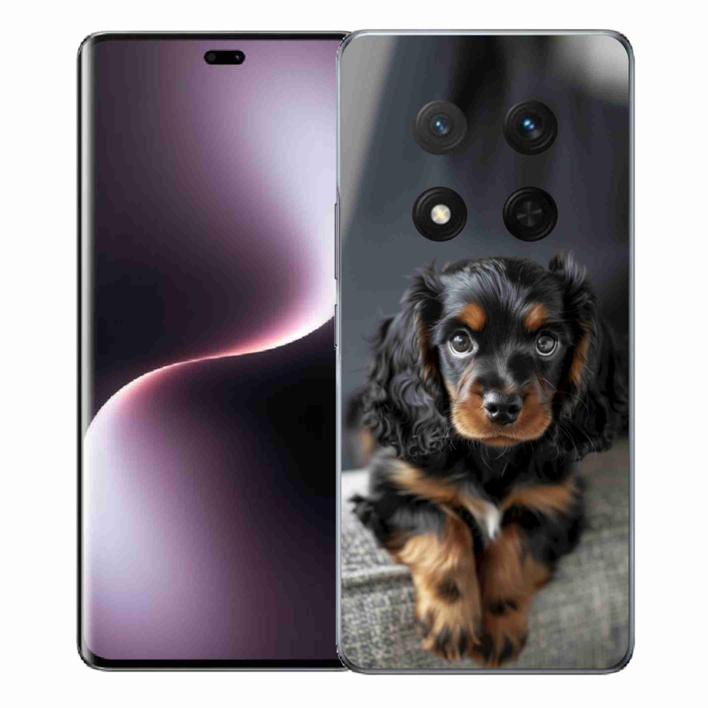 Gélový kryt mmCase na Honor Magic 7 Lite - roztomilý dlhosrstý jazvečík