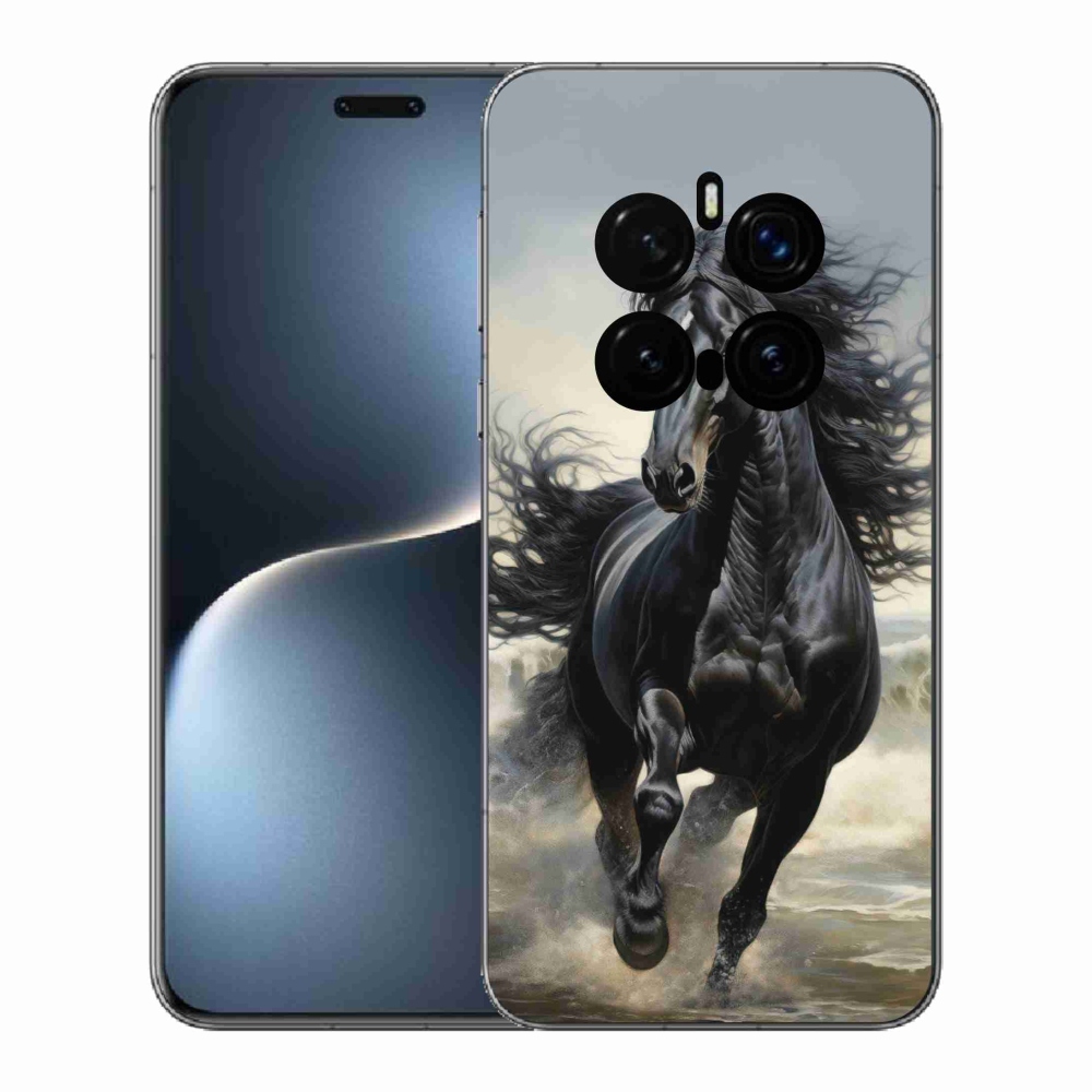Gélový kryt mmCase na Honor Magic 7 Pro 5G - bežiaci čierny kôň
