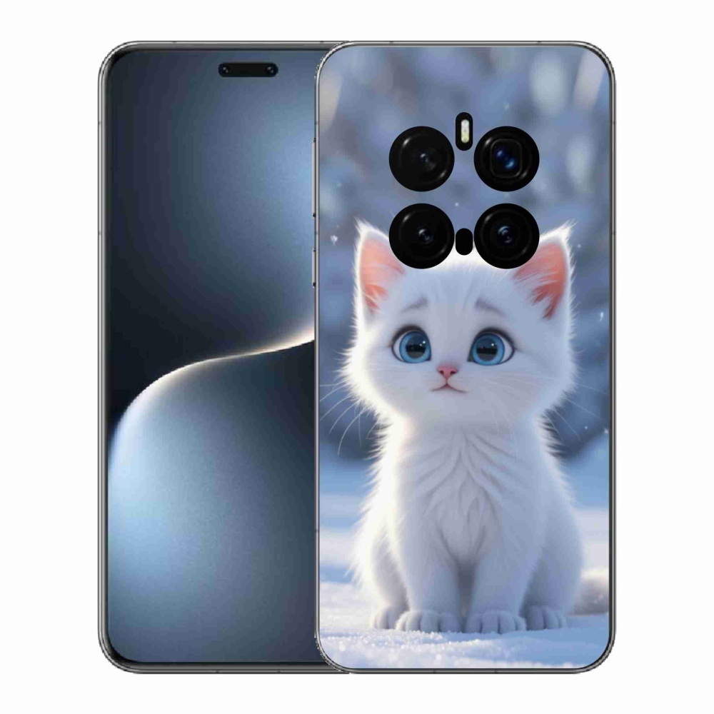 Gélový kryt mmCase na Honor Magic 7 Pro 5G - biele mačiatko 3