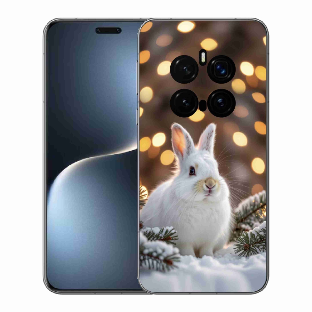 Gélový kryt mmCase na Honor Magic 7 Pro 5G - biely zajac