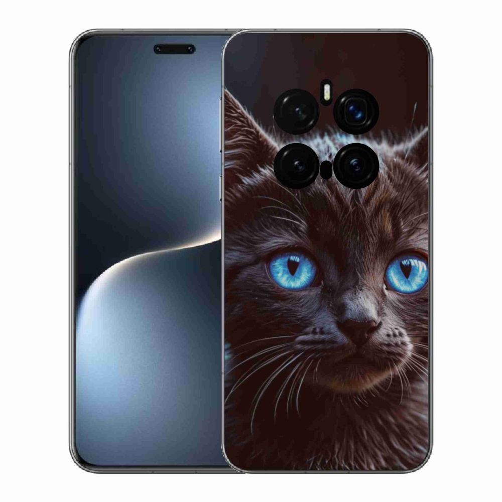 Gélový kryt mmCase na Honor Magic 7 Pro 5G - čierne mačiatko 2