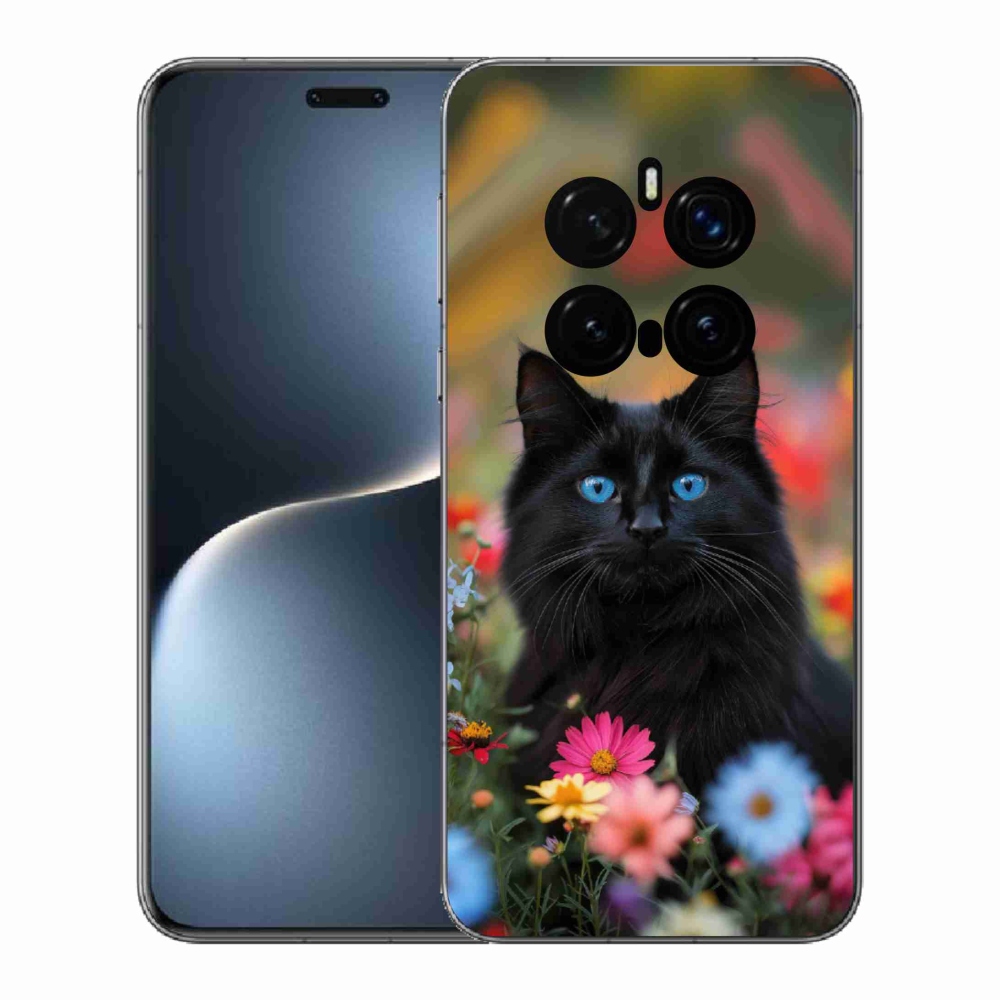Gélový kryt mmCase na Honor Magic 7 Pro 5G - čierne mačiatko 4