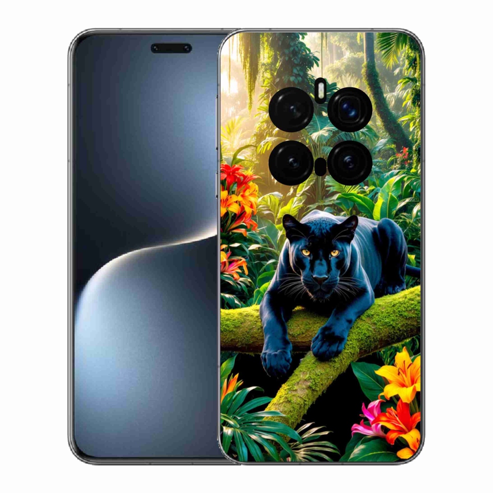Gélový kryt mmCase na Honor Magic 7 Pro 5G - čierny panter v džungli