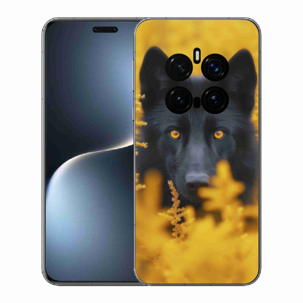 Gélový kryt mmCase na Honor Magic 7 Pro 5G - čierny vlk 2