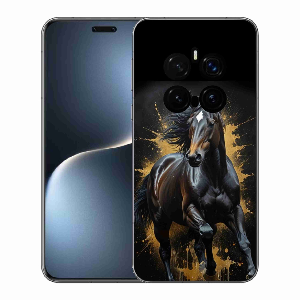 Gélový kryt mmCase na Honor Magic 7 Pro 5G - elegantný čierny žrebec