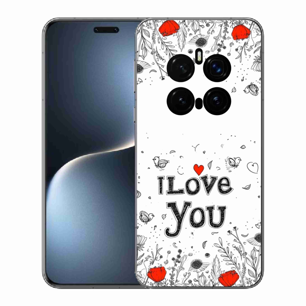 Gélový kryt mmCase na Honor Magic 7 Pro 5G - I love you biele pozadie
