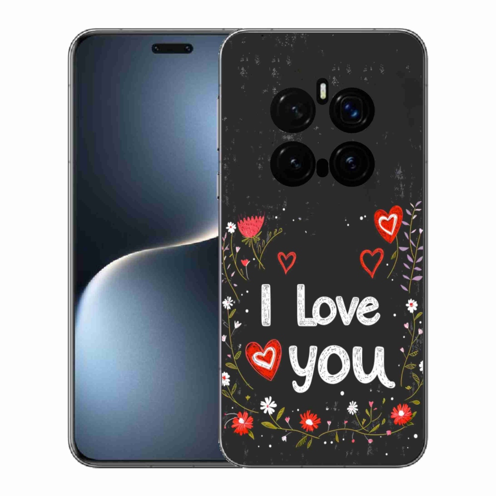 Gélový kryt mmCase na Honor Magic 7 Pro 5G - I love you čierne pozadie
