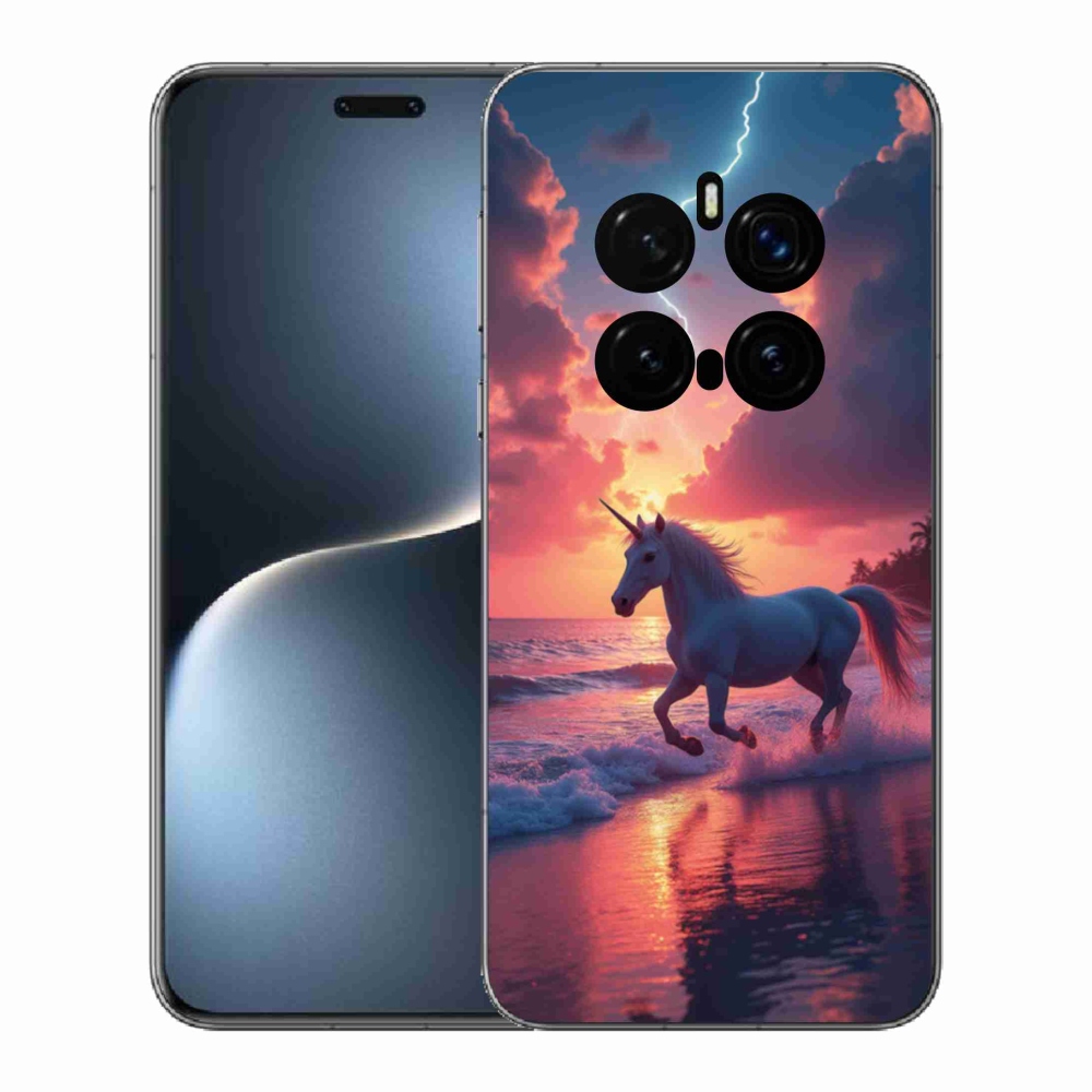 Gélový kryt mmCase na Honor Magic 7 Pro 5G - jednorožec na pláži