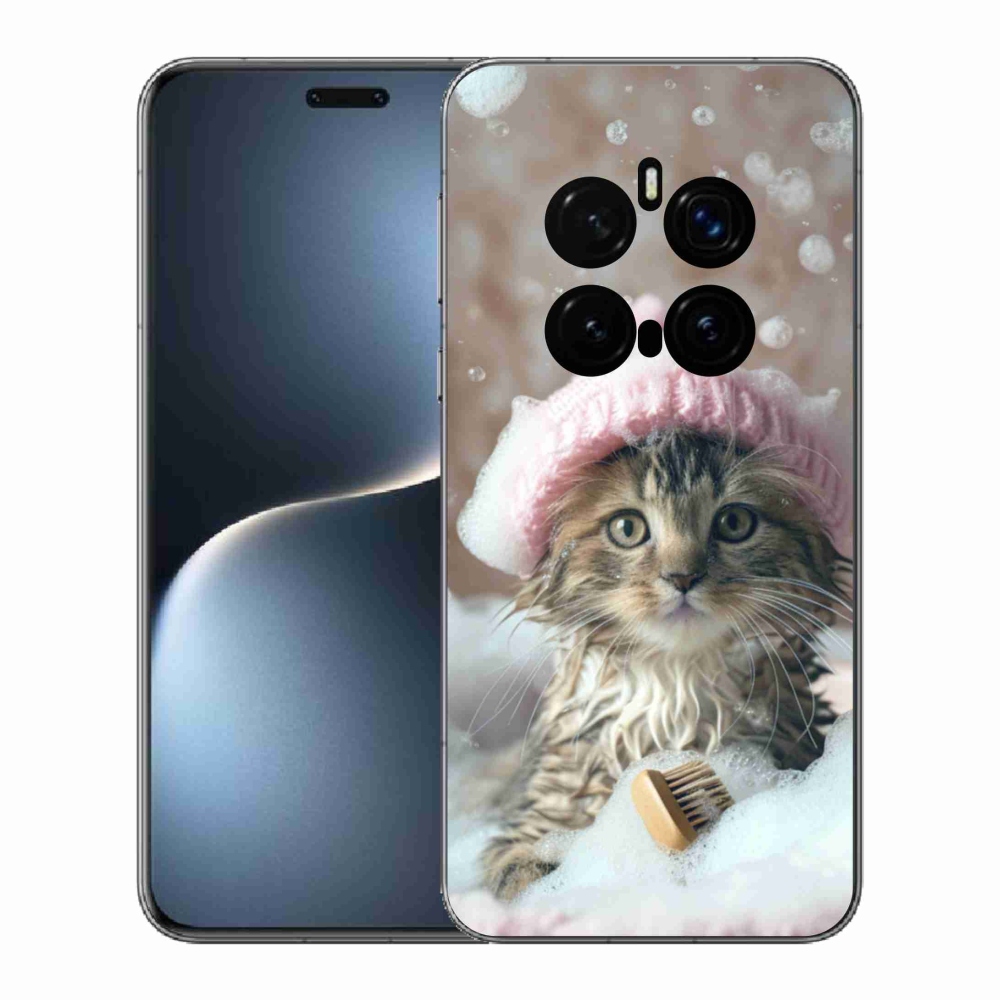 Gélový kryt mmCase na Honor Magic 7 Pro 5G - mačiatko a kúpeľ