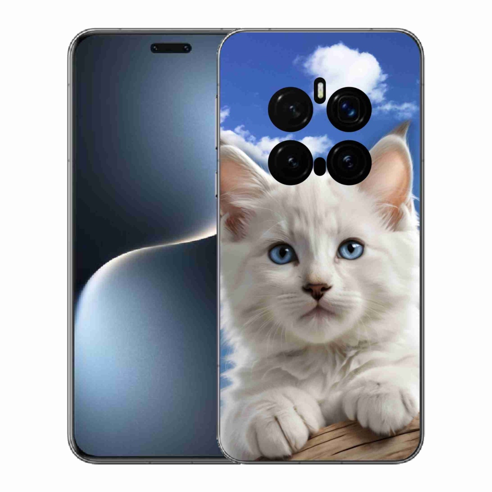 Gélový kryt mmCase na Honor Magic 7 Pro 5G - mačiatko a oblaky