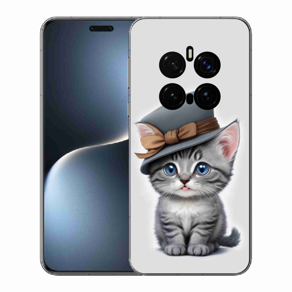 Gélový kryt mmCase na Honor Magic 7 Pro 5G - mačiatko s klobúkom